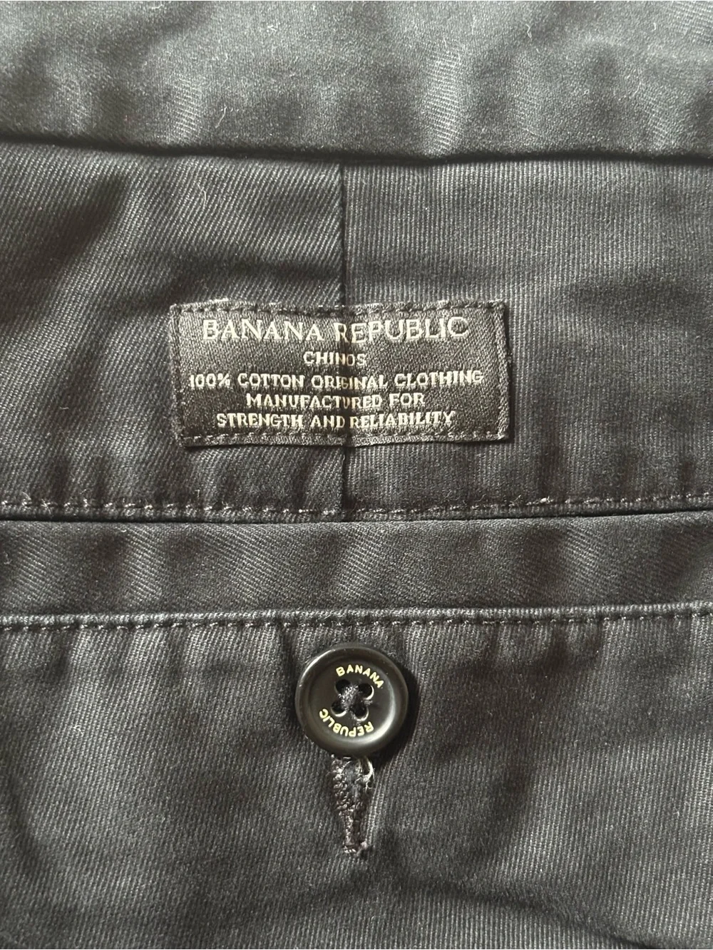 Banana Republic Men's Black Chinos - Gavin Chino